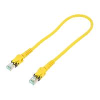 Cable - Adaptateur Reseau - Telephonie Cable reseau RJ45 male S-FTP Cat 6a jaune - 0.5m
