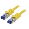 Cable - Adaptateur Reseau - Telephonie Cable reseau RJ45 male S-FTP Cat 6a jaune - 0.5m