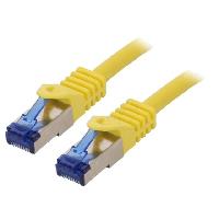 Cable - Adaptateur Reseau - Telephonie Cable reseau RJ45 male S-FTP Cat 6a jaune - 0.5m