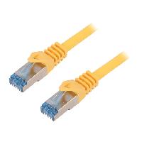Cable - Adaptateur Reseau - Telephonie Cable reseau RJ45 male S-FTP Cat 6a jaune - 1.5m