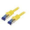 Cable - Adaptateur Reseau - Telephonie Cable reseau RJ45 male S-FTP Cat 6a jaune - 10m