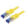 Cable - Adaptateur Reseau - Telephonie Cable reseau RJ45 male S-FTP Cat 6a jaune - 1m