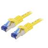 Cable - Adaptateur Reseau - Telephonie Cable reseau RJ45 male S-FTP Cat 6a jaune - 2m