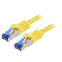 Cable - Adaptateur Reseau - Telephonie Cable reseau RJ45 male S-FTP Cat 6a jaune - 2m