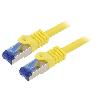 Cable - Adaptateur Reseau - Telephonie Cable reseau RJ45 male S-FTP Cat 6a jaune- 3m