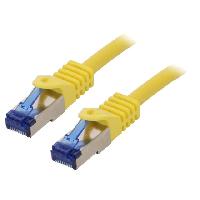 Cable - Adaptateur Reseau - Telephonie Cable reseau RJ45 male S-FTP Cat 6a jaune- 5m