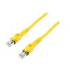 Cable - Adaptateur Reseau - Telephonie Cable reseau RJ45 male S-FTP Cat 6a jaune - 7.5m