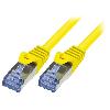 Cable - Adaptateur Reseau - Telephonie Cable reseau RJ45 male S-FTP Cat 6a jaune- 7.5m