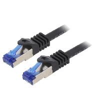 Cable - Adaptateur Reseau - Telephonie Cable reseau RJ45 male S-FTP Cat 6a noir - 0.5m