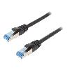 Cable - Adaptateur Reseau - Telephonie Cable reseau RJ45 male S-FTP Cat 6a noir - 0.5m
