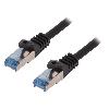 Cable - Adaptateur Reseau - Telephonie Cable reseau RJ45 male S-FTP Cat 6a noir- 1.5m