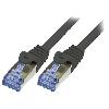 Cable - Adaptateur Reseau - Telephonie Cable reseau RJ45 male S-FTP Cat 6a noir - 10m