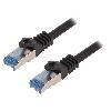 Cable - Adaptateur Reseau - Telephonie Cable reseau RJ45 male S-FTP Cat 6a noir - 10m