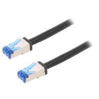 Cable - Adaptateur Reseau - Telephonie Cable reseau RJ45 male S-FTP Cat 6a noir - 10m