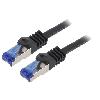 Cable - Adaptateur Reseau - Telephonie Cable reseau RJ45 male S-FTP Cat 6a noir- 1m