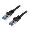 Cable - Adaptateur Reseau - Telephonie Cable reseau RJ45 male S-FTP Cat 6a noir- 1m
