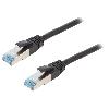 Cable - Adaptateur Reseau - Telephonie Cable reseau RJ45 male S-FTP Cat 6a noir- 1m