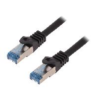 Cable - Adaptateur Reseau - Telephonie Cable reseau RJ45 male S-FTP Cat 6a noir- 20m