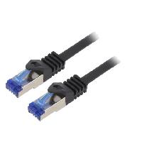 Cable - Adaptateur Reseau - Telephonie Cable reseau RJ45 male S-FTP Cat 6a noir- 2m