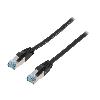 Cable - Adaptateur Reseau - Telephonie Cable reseau RJ45 male S-FTP Cat 6a noir- 2m