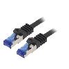 Cable - Adaptateur Reseau - Telephonie Cable reseau RJ45 male S-FTP Cat 6a noir- 3m