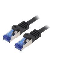 Cable - Adaptateur Reseau - Telephonie Cable reseau RJ45 male S-FTP Cat 6a noir- 3m
