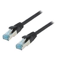Cable - Adaptateur Reseau - Telephonie Cable reseau RJ45 male S-FTP Cat 6a noir - 3m