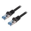Cable - Adaptateur Reseau - Telephonie Cable reseau RJ45 male S-FTP Cat 6a noir- 5m