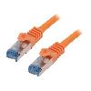 Cable - Adaptateur Reseau - Telephonie Cable reseau RJ45 male S-FTP Cat 6a orange- 1.5m