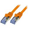 Cable - Adaptateur Reseau - Telephonie Cable reseau RJ45 male S-FTP Cat 6a orange- 7.5m