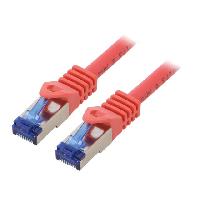 Cable - Adaptateur Reseau - Telephonie Cable reseau RJ45 male S-FTP Cat 6a rouge - 0.25m