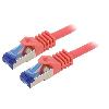 Cable - Adaptateur Reseau - Telephonie Cable reseau RJ45 male S-FTP Cat 6a rouge- 1.5m