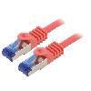 Cable - Adaptateur Reseau - Telephonie Cable reseau RJ45 male S-FTP Cat 6a rouge- 2m