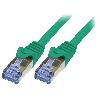 Cable - Adaptateur Reseau - Telephonie Cable reseau RJ45 male S-FTP Cat 6a vert- 10m
