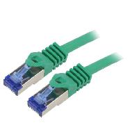 Cable - Adaptateur Reseau - Telephonie Cable reseau RJ45 male S-FTP Cat 6a vert- 1m