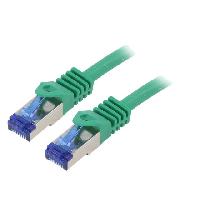 Cable - Adaptateur Reseau - Telephonie Cable reseau RJ45 male S-FTP Cat 6a vert- 2m