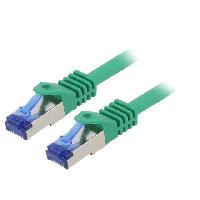 Cable - Adaptateur Reseau - Telephonie Cable reseau RJ45 male S-FTP Cat 6a vert- 3m