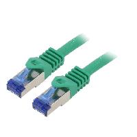 Cable - Adaptateur Reseau - Telephonie Cable reseau RJ45 male S-FTP Cat 6a vert- 5m