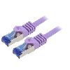 Cable - Adaptateur Reseau - Telephonie Cable reseau RJ45 male S-FTP Cat 6a violet- 0.5m
