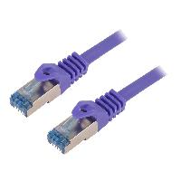Cable - Adaptateur Reseau - Telephonie Cable reseau RJ45 male S-FTP Cat 6a violet- 0.5m