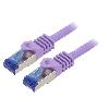 Cable - Adaptateur Reseau - Telephonie Cable reseau RJ45 male S-FTP Cat 6a violet- 1.5m