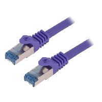 Cable - Adaptateur Reseau - Telephonie Cable reseau RJ45 male S-FTP Cat 6a violet- 10m