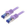 Cable - Adaptateur Reseau - Telephonie Cable reseau RJ45 male S-FTP Cat 6a violet- 1m