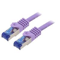 Cable - Adaptateur Reseau - Telephonie Cable reseau RJ45 male S-FTP Cat 6a violet - 3m