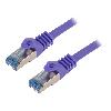 Cable - Adaptateur Reseau - Telephonie Cable reseau RJ45 male S-FTP Cat 6a violet - 5m
