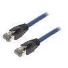 Cable - Adaptateur Reseau - Telephonie Cable reseau RJ45 male S-FTP Cat 8.1 bleu- 0.5m