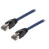 Cable - Adaptateur Reseau - Telephonie Cable reseau RJ45 male S-FTP Cat 8.1 bleu- 1.5m
