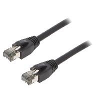 Cable - Adaptateur Reseau - Telephonie Cable reseau RJ45 male S-FTP Cat 8.1 noir- 0.5m