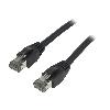 Cable - Adaptateur Reseau - Telephonie Cable reseau RJ45 male S-FTP Cat 8.1 noir- 1.5m