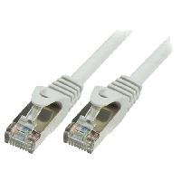 Cable - Adaptateur Reseau - Telephonie Cable reseau RJ45 male SF-UTP Cat 5e gris- 0.25m